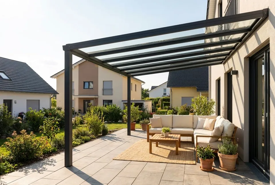 Hochwertige Terrassenüberdachung aus Polen mit Montage